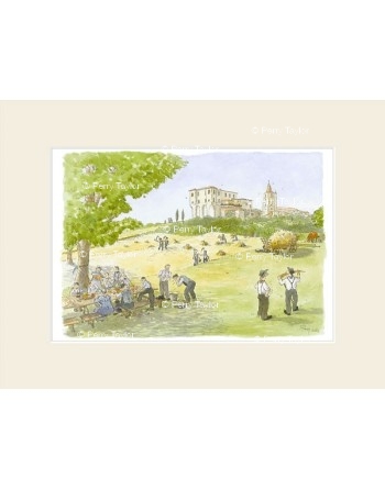 Les moissons au château de Lavardens