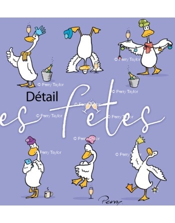 Bonnes Fêtes Duck New Year party Cards