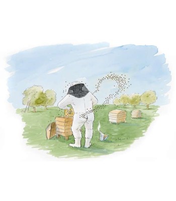 L'apiculteur, les abeilles et le trou