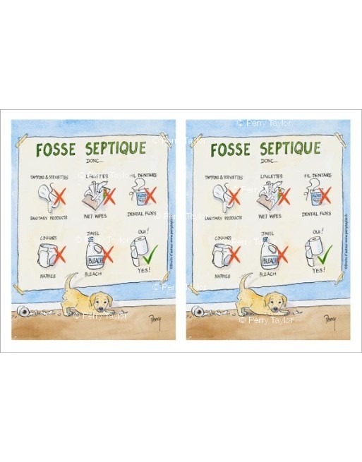 Fosse septique panneau A4 ou 2xA5