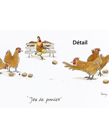 'Jeu de poules' greeting card