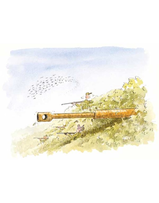Artillerie lourde lors du survol des pigeons.