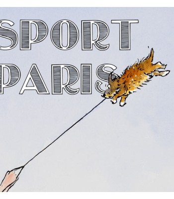 The hammer thrower. Greetings cards of Sport à Paris.  A detail.