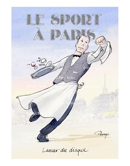 Le sport à Paris. Lancer du disque.