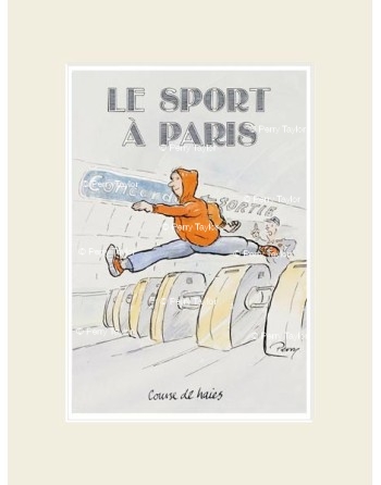 Le sport à Paris. Hurdles. Mounted.