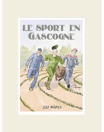 Le sport en Gascogne. The 200m. In a mount