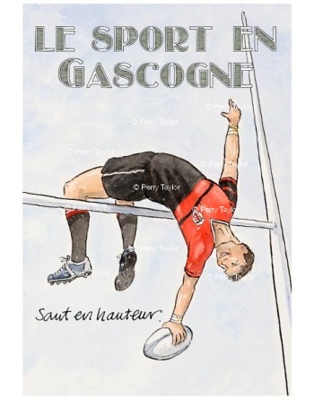 Sports in Gascony. The High jump.