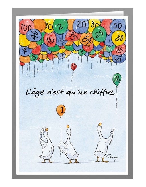 L'âge n'est qu'un chiffre. Carte de voeux pour les anniversaires.