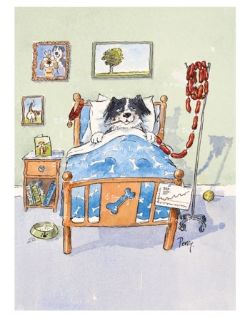 Sick as a dog, feeling better by the day.