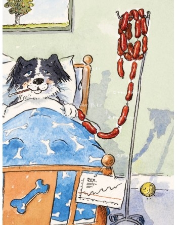 Sick as a dog, feeling better by the day. Detail.