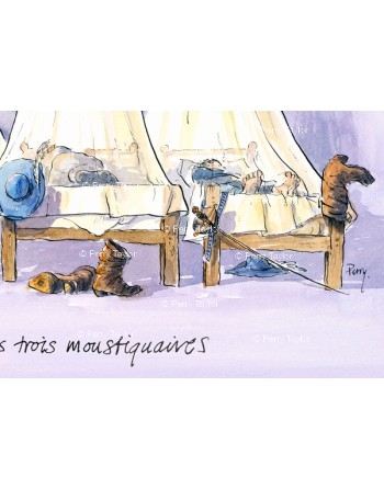 Les trois moustiquaires. Detail.