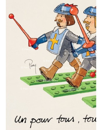 Musketeers "One for all..." Detail.