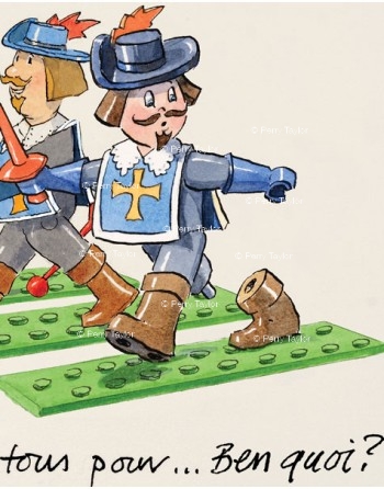 Musketeers "One for all..." Detail.