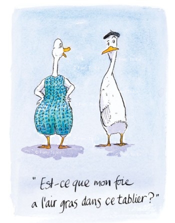 Est-ce que mon foie a l'air gras dans ce tablier ?