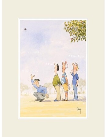 Pétanque, one of life's simple pleasures. Mounted.