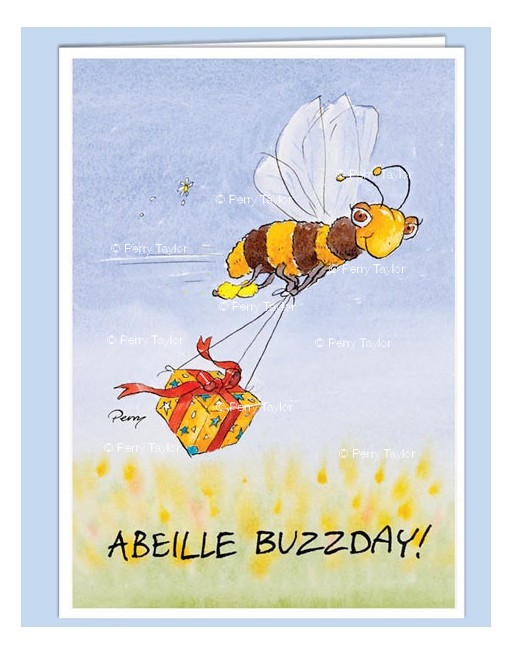 Abeille buzzday. Birthday card