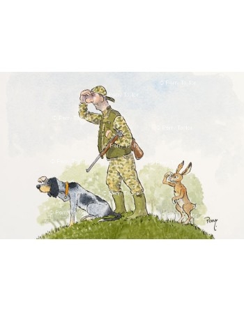 Hunting for hare.