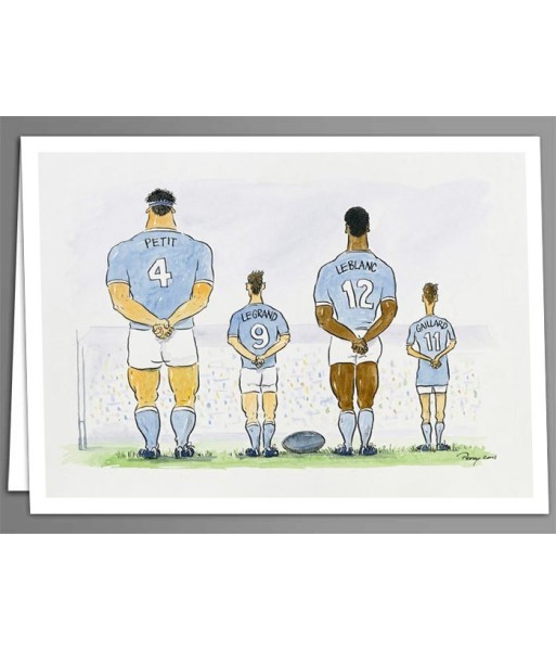 Rugby Players x 5 greeting cards