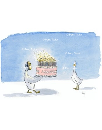 Birthday cake ducks