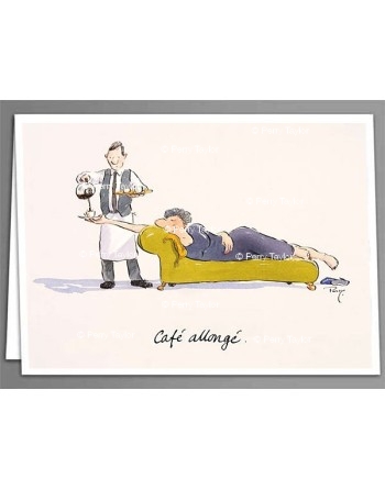 Café Allongé - greeting card