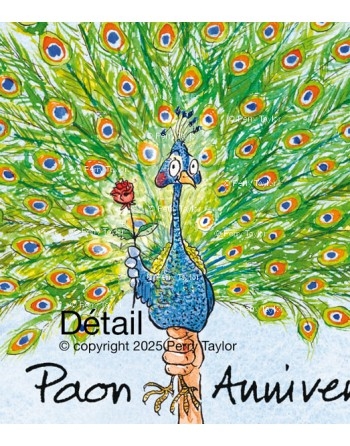 Paon anniversaire. Detail.