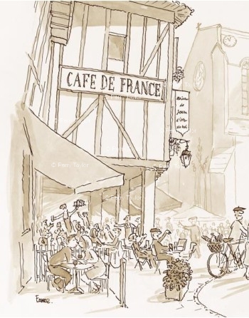 Café de France, Eauze. Detail.