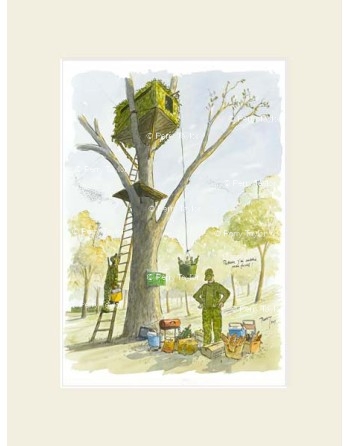 Pigeon hunter without a gun? In a mount.