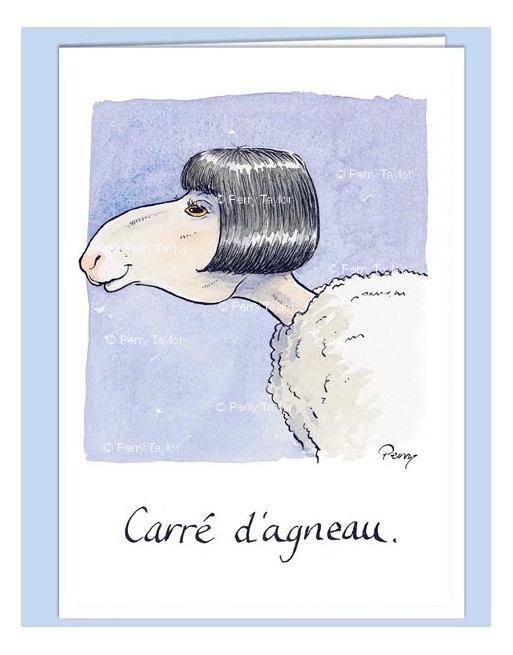 Carré d'agneau, greetings cards.