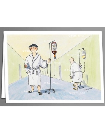 Get well wine x 5 greeting cards