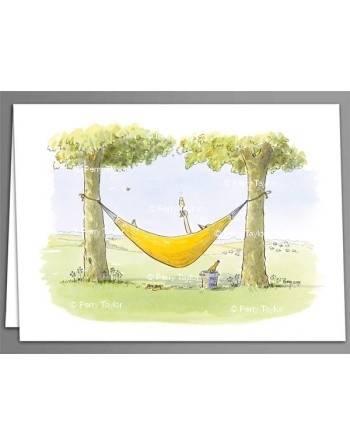 Champagne Hammock x 5 greeting cards