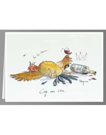 Coq au Vin x 5 greeting cards