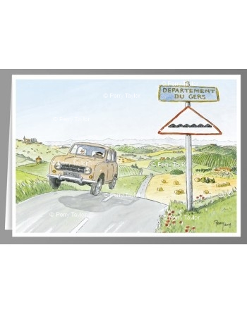 Renault 4 Gers greeting cards