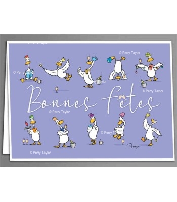 Bonnes Fêtes Duck New Year party Cards