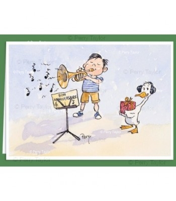 Bon anniversaire trompette, cartes de voeux
