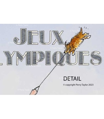 Jeux Olympiques, hammer thrower. Detail.