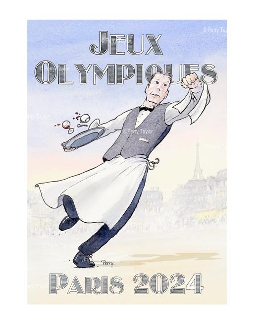 Jeux Olympiques Waiter throwing discus